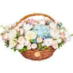Корзина с цветами Небесная лазурь